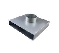 Adaptateur sortie au dessus canal plat Ø 100 mm pour canal double 50 mm - CB-tec 100 mm