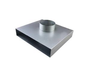 Adaptateur sortie au dessus canal plat Ø 100 mm pour canal double 50 mm - CB-tec 100 mm