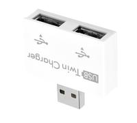 Adaptateur Splitter du Hub 2.0 USB2.0 pour la Charge Simultanée et Le Transfert de Données - Connecteur Blanc Compact et Portable (White)