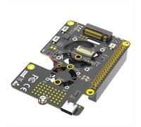 Adaptateur SSD M.2 NVMe vers PCIe 3 en 1 avec deux ventilateurs de refroidissement et LED à changement de couleur automatique pour 5
