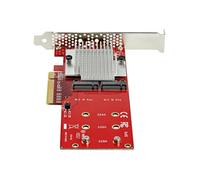 Startech.com dual m.2 pcie ssd adapter card, x8 / x16 dual nvme or ahc