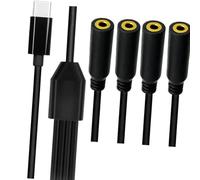 Adaptateur stéréo de type C vers 3,5 mm avec puce intégrée, facile à utiliser pour karaoké, séparateur numérique avec micro