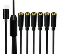 Adaptateur stéréo de type C vers 3,5 mm avec puce intégrée, facile à utiliser pour karaoké, séparateur numérique avec micro