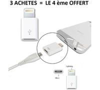 Adaptateur - STRAßE TECH - Lightning vers Micro USB - Blanc - Chargeurs compatibles - iPhone/iPad