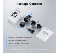 Adaptateur Support avec Libération Rapide, Accessoire de Trépied de Caméra Interface 1/4 pour GoPro Hero 13 12 11 10 9 8 7 Insta360 DJI Action Osmo Pocket Selfie Stick Sac à Dos Poitrine Cou