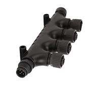Adaptateur T Multiport NMEA 2000, 4 Port Tee Connector M12 5 Broches IP67 Imperméable pour Lowrance, Simrad, B G, Navico, Networks, Material ABS, Ship Yacht Communication