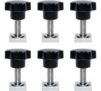 Adaptateur T-Track M8X30Mm Acier Inoxydable Adaptateur À Rainure En T Avec Écrous Étoile Et Rondelle D'Écrou Pour Adaptateur Vélo,Porte-Bagages De Toit,Rainure En T,Outil De Fixation