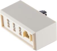 Adaptateur TAE-F mâle vers TAE NFF femelle triple et 6P4C RJ11 femelle modulaire (11010464)