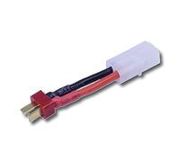 Adaptateur Tamiya compatible Japon - 13,5 mm - Fiche mâle vers fiche T Dean - Connecteur mâle - Fiche dorée - Anti-inversion de polarité - 14 AWG - Câble adaptateur pour batterie Carson Lipo