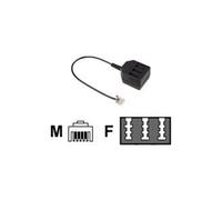 Hama - Adaptateur téléphone - RJ-11 (M) pour TAE-NFF (F) - noir G