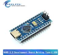 Adaptateur terminal de contrôleur NANO V3.0 3.0,6 000 cartes,bouclier IO,plaque d'extension simple pour câble Ardu37AVR ATMEIncome 328P - Type Welding Type-C