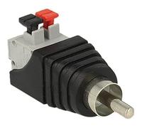 Adaptateur Terminalblock 2Pin - DELOCK - Cinch RCA Mâle - Noir - Connecteur 2Pin - Audio
