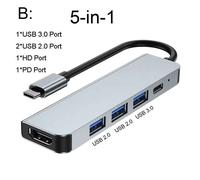 Adaptateur Thunderbolt 3 USBC Hub compatible HDMI 4K prise en charge Samsung Dex mode USB-C Dock avec PD pour MacBook Pro/Air 2021 -5 IN 1 HUB