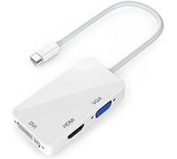 Adaptateur Thunderbolt Mini DisplayPort vers HDMI/DVI/VGA, Câble Convertisseur Hub multiport LENTION pour MacBook Pro Air Mac G