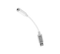 Adaptateur T'nB ADACBLJACK : Lightning Mâle vers Jack 3.5mm Femelle, Blanc, Connecteurs Droit, 4g, Conditionnement Individuel