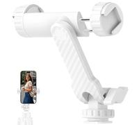 Adaptateur Trépied Smartphone avec 2 Cold Shoes, Support Téléphone Trépied 360° et Inclinable 180°, Vis 1/4 Pouce, Compatible avec iPhone Samsung, Accessoire Appareil Photo pour Photo Vidéo Vlogging