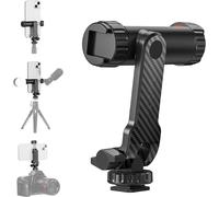 Adaptateur Trépied Smartphone avec 2 Sabots Froids, Support Téléphone Rotatif 360° avec Filetage 1/4"", Support Universel pour Trépied, Caméra, Appareil Photo, Vlog, Live, Vidéo, Smartphone