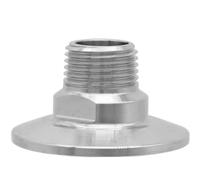 Adaptateur Tri-pince en acier inoxydable 304 vers filetage mâle NPT, connecteur NPT 3/8 ", 5 pièces(1.5 inch 1inch NPT Male)