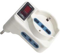 Adaptateur Triple Avec Interrupteur 2 Prises Bipas 10 A/16 A + 1 Universel, Prise Électrique D'Angle 10 A 2 P+T (2 Pièces)