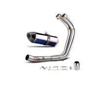 Adaptateur tuyau d'échappement Pour YZF R7 Pour MT-07 Système Complet D'échappement Tuyau Silencieux Bleu Pointe Carbone Systèmes D'échappement Tuyaux D'échappement