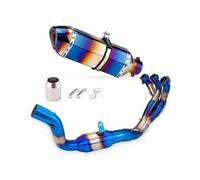 Adaptateur tuyau d'échappement Systèmes D'échappement Système Complet Pour MT-09 Pour FZ09 2021-2024 Bleu Silencieux D'échappement Tuyau Liaison Tuyaux D'échappement