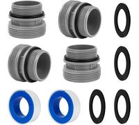 Adaptateur Tuyau Piscine 4 Pièces 4560 Raccord de Pompe à Piscine Connecteur de Tuyau de Piscines 40 mm à 1 1/2 Pouces Compatible Pompes à Filtration Intex et Coleman