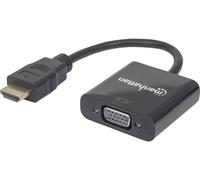 Adaptateur TV, écran Manhattan 151467 [1x HDMI mâle - 1x VGA femelle] noir