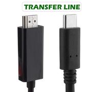 Adaptateur TV HD 4K, USB-C m, câble de Type C vers HDMI, Transmission du Signal Stable, compatible avec Macbook Pro, Samsung, Huawei, 1.8
