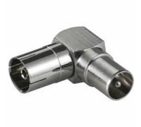 Adaptateur Tv-Sat coudé Fiche-F rapide m-f