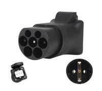 Adaptateur type 2 vers Schuko, 3500 W 16 A 220 V fiche type 2, adaptateur de charge EV pour vélos électriques, scooters, fauteuils roulants électriques, chargeur type 2, station de charge pour voitur