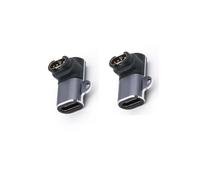 Adaptateur TYPE-C Femelle vers Montre Garmin Vertical Coudé - Lot de 2, Aluminium Gris Foncé