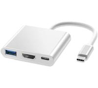 Adaptateur Type C Hub vers HDMI 4K Convertisseur avec USB 3.0 et Port de Charge C USB Compatible avec MacBook Pro, Google Chromebook, HP, Samsung S8/S9+
