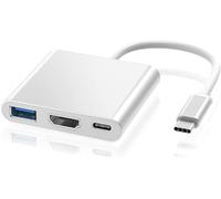Adaptateur Type C Hub vers HDMI 4K Convertisseur avec USB 3.0 et Port de Charge C USB Compatible avec MacBook Pro, Google Chromebook, HP, Samsung S8/S9+