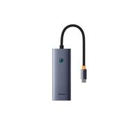 Adaptateur Type-C vers HDMI4K@60Hz*1+USB 3.0*4+PD*1 Gris