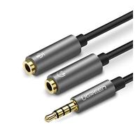 Adaptateur Ugreen 3,5 mm Mini Jack Aux Splitter Câble Microphone Plug 20 cm Pratado (30619)