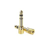 UGREEN Adaptateur Jack 6.35mm Mâle vers 3.5mm Femelle Adaptateur Jack 6.35 3.5 Connecteur Stéréo Plaqué Or Compatible avec Piano Guitare Électrique Amplificateur Synthétiseur Téléphone