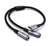 - Adaptateur de câble audio (30732) - Type-C vers 2x Jack femelle 3,5 mm,