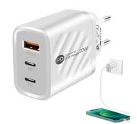 Adaptateur Universel 20 W - Prise De Voyage Multi-Pays, Système De Charge Sûr Et, Compatibilité Standard Britannique Et Européenne, Conception Compacte, Transport Facile | Utilisation pour Le