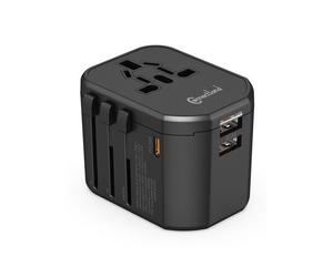 ADAPTATEUR UNIVERSEL 20W CONNECTLAND JY-303S CHARGE RAPIDE USB*2PORTS+1* PD