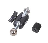 Adaptateur universel à rotule rotatif à 360 degrés convertit un filetage de 6,35 mm en support de 17,4 mm pour trépied d'appareil photo et support de téléphone compatible avec l'adaptateur de