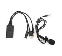 Adaptateur Universel Bluetooth Aux in pour Voiture, Microphone sans Fil, Mains Libres, Adaptateur de Musique en Streaming pour véhicules avec Port AUX in, matériau ABS, câble de