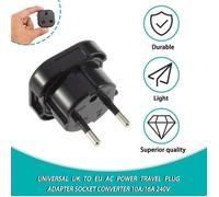 Adaptateur Universel - Convertisseur UK vers EU - 10A-16A - 240V - Noir