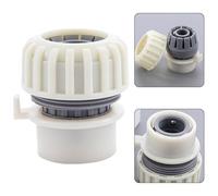 Adaptateur universel de connecteur de tuyau de machine à laver, design de tube de verrouillage rapide pour tuyaux de 2,7 kg, raccord en plastique technique blanc (1 pièce)