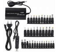 Adaptateur Universel De Courant Continu Réglable pour Ordinateur, Adaptateur De Connecteur De pour Ordinateur Portable 90W pour Usage Domestique/Automobile (110-240V)(EU)