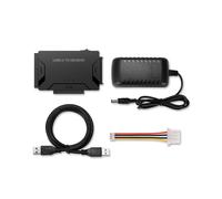 Adaptateur Universel de Disque Dur 2,5 3,5 USB3.0 Transfert de DonnéEs USB 3.0 Vers SATA IDE Combo Convertisseur Externe (Prise UE)