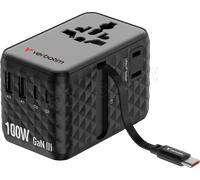 Adaptateur universel de voyage Verbatim Charge'n'Travel 100W (Noir)