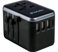 Verbatim Adaptateur secteur universel UTA-04 61W 3 A QC 3.0 PD 3.0 5 ports (2×USB-C,3×USB-A) Noir