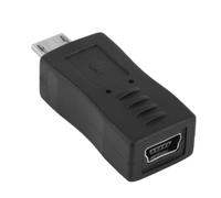 Adaptateur universel Mini USB femelle vers Micro USB mâle, convertisseur de connecteur noir