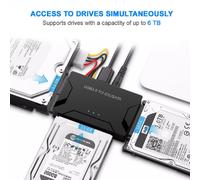 Adaptateur universel pour disque dur, convertisseur USB 3.0 vers IDE SATA pour disques 2,5"/3,5", connexion à chaud, Plug and Play, capacité