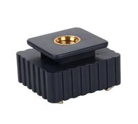 Adaptateur universel pour griffe de flash - filetage 1/4'', chariot métallique, standard noir, léger pour support de flash d'appareil photo